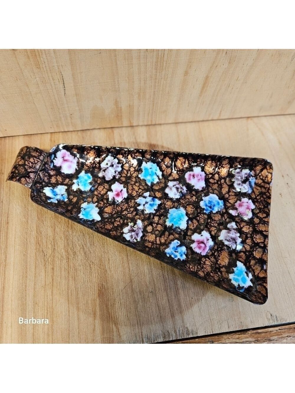 Enamel Multi-colored Trinket Dish